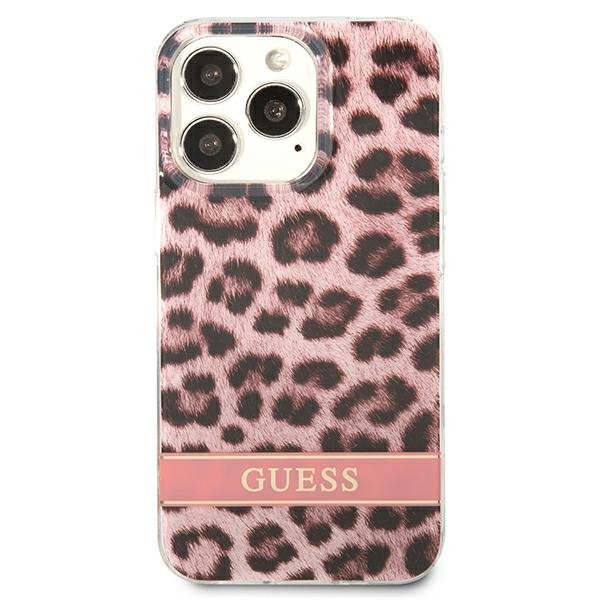 Guess GUHCP13XHSLEOP iPhone 13 Pro Max 6,7&quot; różowy/pink hardcase Leopard