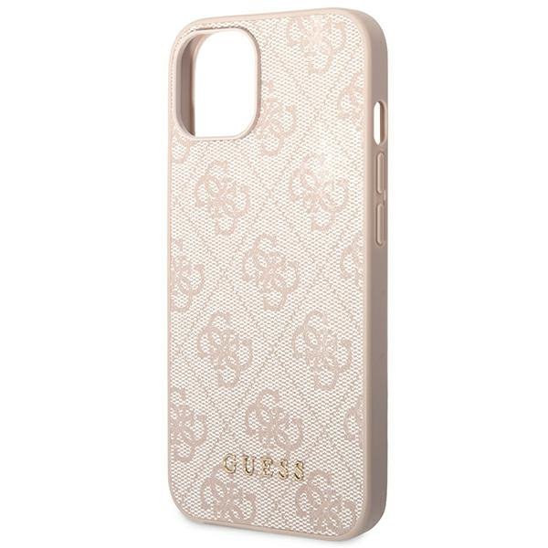 Guess GUHCP14SG4GFPI iPhone 14 / 15 / 136.1&quot; różowy/pink hard case 4G Metal Gold Logo