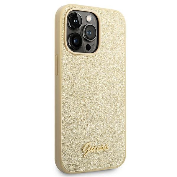 Guess GUHCP14XHGGSHD iPhone 14 Pro Max6,7&quot; złoty/gold hard case Glitter Script