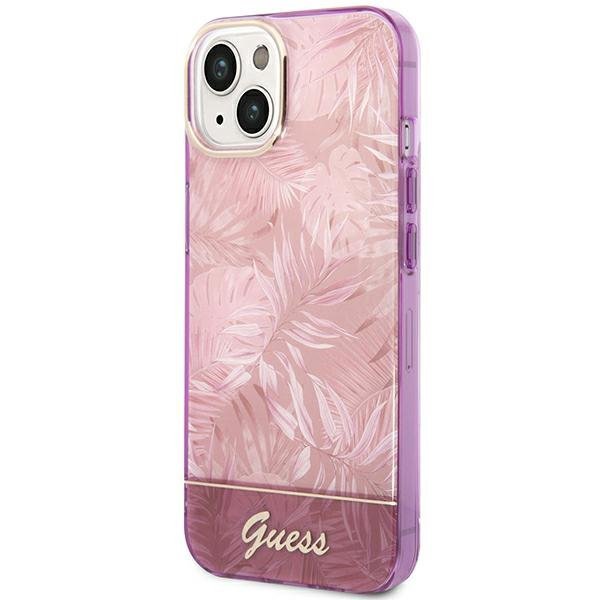 Guess GUHCP14MHGJGHP iPhone 14 Plus / 15 Plus 6.7&quot; różowy/pink hardcase Jungle Collection