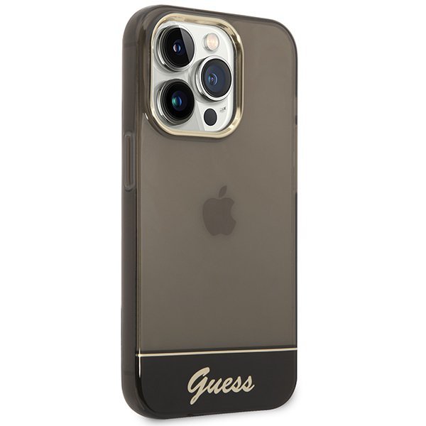 Guess GUHCP14LHGCOK iPhone 14 Pro 6,1&quot; czarny/black hardcase Translucent