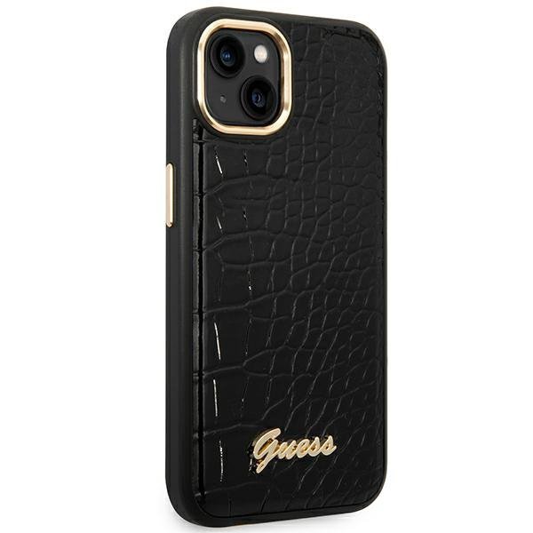 Guess GUHCP14MHGCRHK iPhone 14 Plus / 15 Plus 6.7&quot; czarny/black hardcase Croco Collection