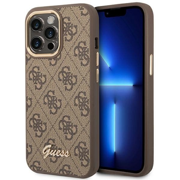 Guess GUHCP14XHG4SHW iPhone 14 Pro Max6,7&quot; brązowy/brown hard case 4G Vintage Gold Logo