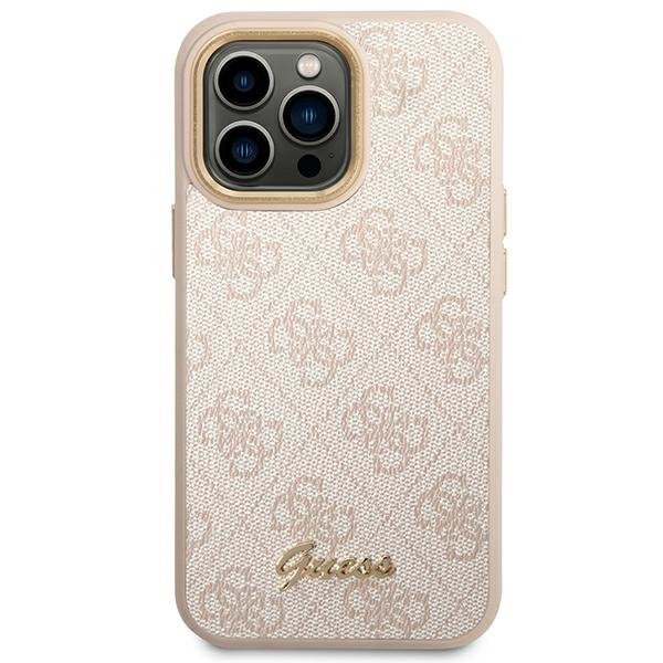 Guess GUHCP14LHG4SHP iPhone 14 Pro6,1&quot; różowy/pink hard case 4G Vintage Gold Logo