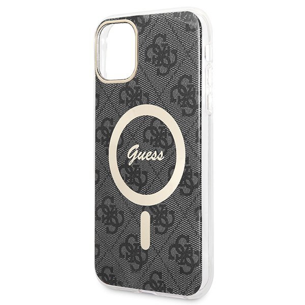 Zestaw Guess GUBPN61H4EACSK Case+Charger iPhone 11 6,1&quot; czarny/black hard case 4G Print MagSafe