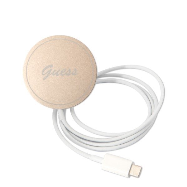 Zestaw Guess GUBPP14LHJEACSP Case+ Charger iPhone 14 Pro 6,1&quot; różowy/pink hard case Jungle MagSafe