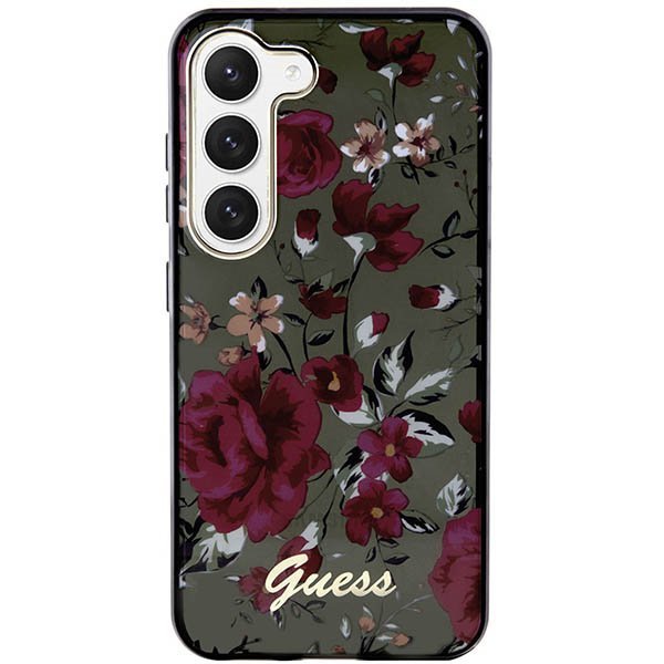 Guess GUHCS23MHCFWSA S23+ S916 zielony/khaki hardcase Flower Collection