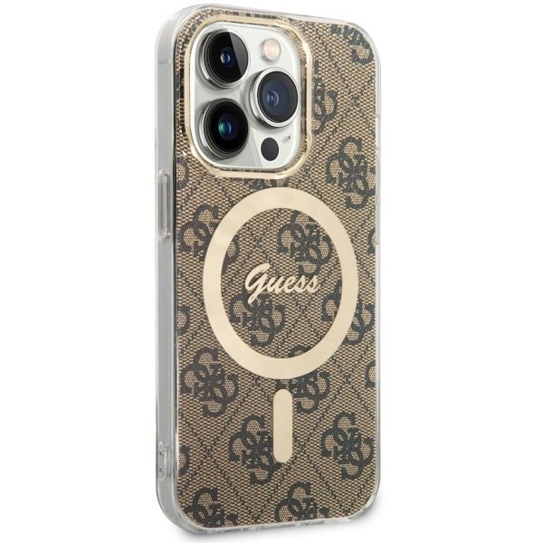 Guess GUHMP14LH4STW iPhone 14 Pro 6.1&quot; brązowy/brown hardcase 4G MagSafe
