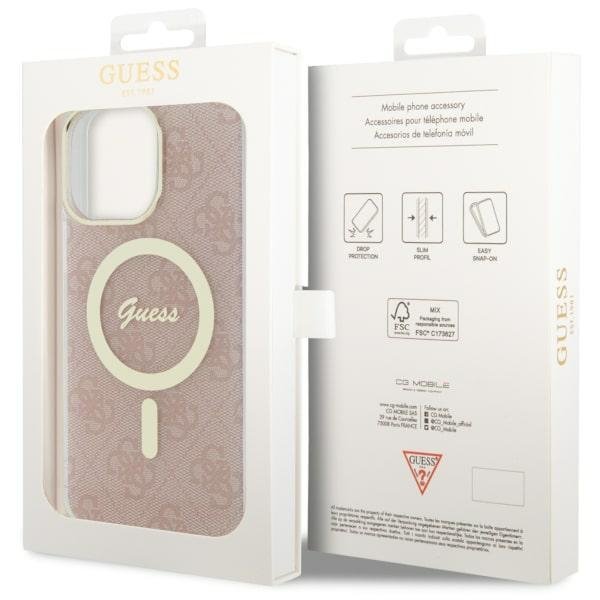 Guess GUHMP14XH4STP iPhone 14 Pro Max6.7&quot; różowy/pink hardcase 4G MagSafe