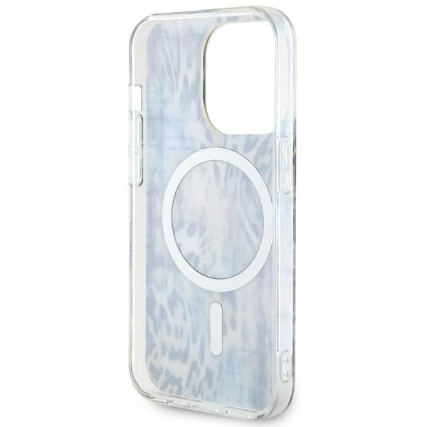 Guess GUHMP14XHLEOPWB iPhone 14 Pro Max 6.7&quot; niebieski/blue hardcase Leopard MagSafe