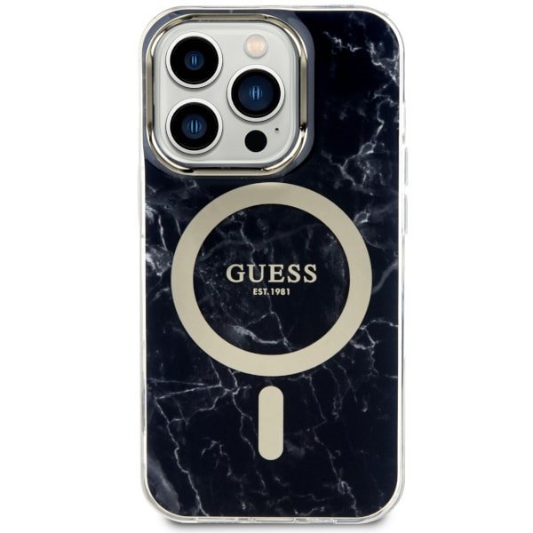 Guess GUHMP14LPCUMAK iPhone 14 Pro 6.1&quot; czarny/black hardcase Marble MagSafe