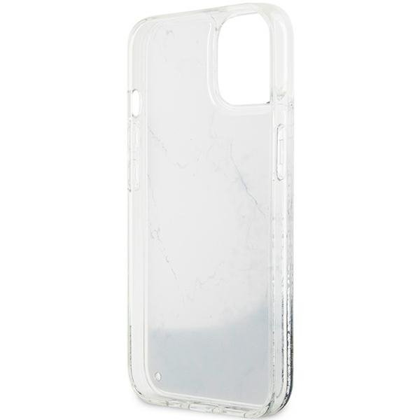 Guess GUHCP14SLCSGSGH iPhone 14 / 15 / 13 6.1&quot; biały/white hardcase Liquid Glitter Marble