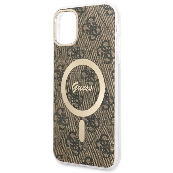 Guess GUHMN61H4STW iPhone 11 6.1&quot; brązowy/brown hardcase 4G MagSafe