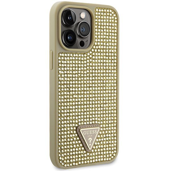 Guess GUHCP14XHDGTPD iPhone 14 Pro Max 6.7&quot; złoty/gold hardcase Rhinestone Triangle