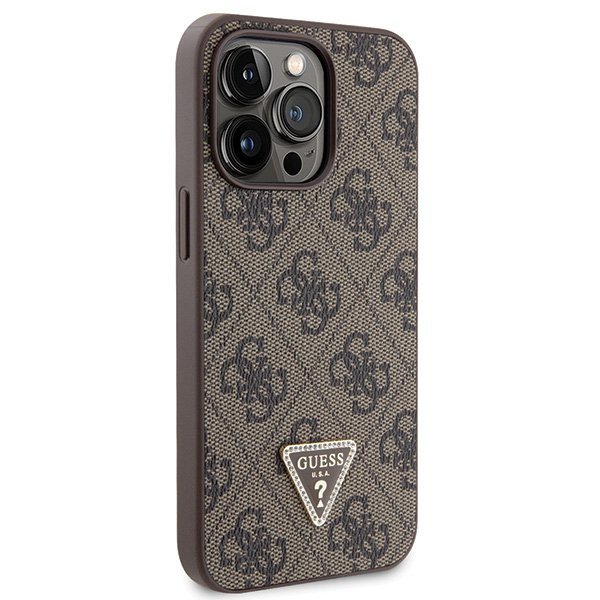Guess GUHCP13LP4TDSCPW iPhone 13 Pro / 13 6.1&quot; brązowy/brown hardcase Crossbody 4G Metal Logo