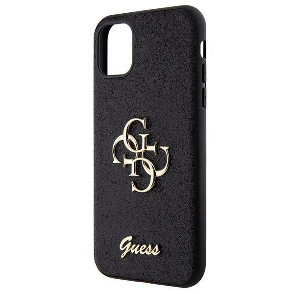 Guess GUHCN61HG4SGK iPhone 11 / Xr 6.1&quot;czarny/black hardcase Glitter Script Big 4G