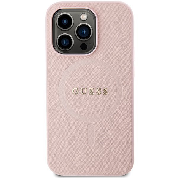 Guess GUHMP13LPSAHMCP iPhone 13 Pro / 13 6,1&quot; różowy/pink hardcase Saffiano MagSafe