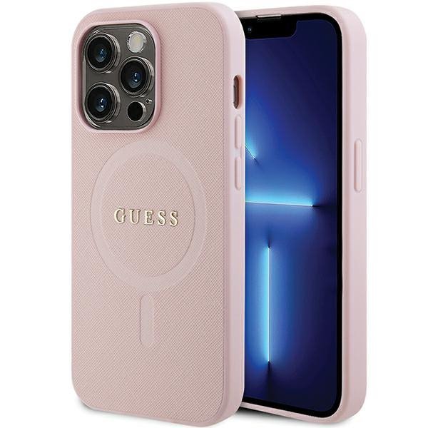 Guess GUHMP14LPSAHMCP iPhone 14 Pro 6,1&quot; różowy/pink hardcase Saffiano MagSafe