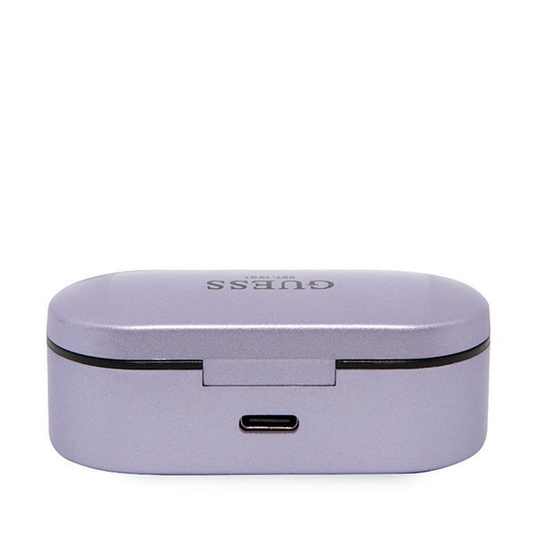 Guess słuchawki Bluetooth GUTWST31EUTWS + stacja dokująca fioletowy/purple