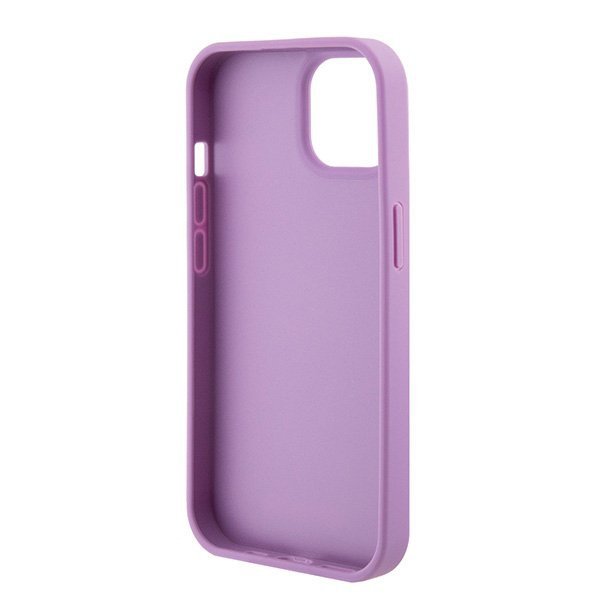 Guess GUHCP15SP4EPMU iPhone 15 / 14 / 13 6.1&quot; fioletowy/light purple hardcase Leather 4G Stamped