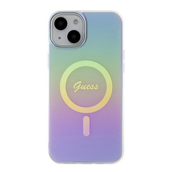 Guess GUHMP15SHITSU iPhone 15 / 14 / 13 6.1&quot; fioletowy/purple hardcase IML Iridescent MagSafe