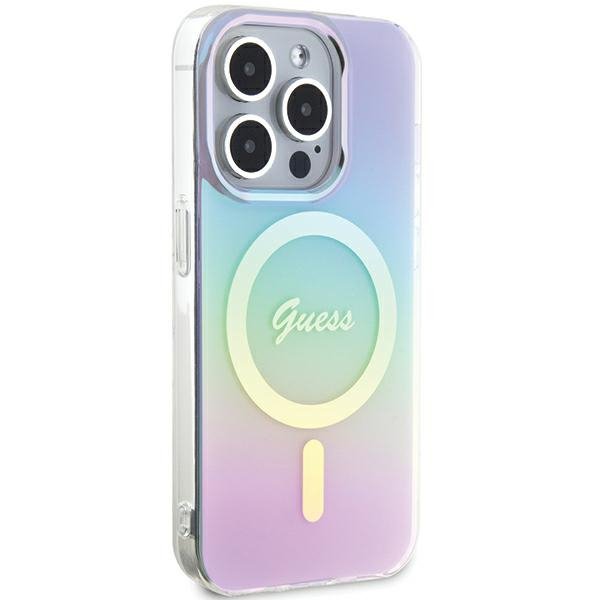 Guess GUHMP15LHITSU iPhone 15 Pro 6.1&quot; fioletowy/purple hardcase IML Iridescent MagSafe
