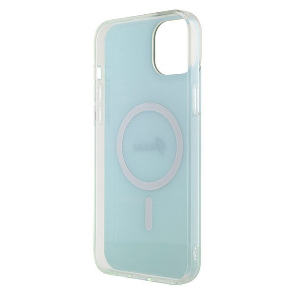 Guess GUHMP15MHITSQ iPhone 15 Plus / 14 Plus 6.7&quot; turkusowy/turquoise hardcase IML Iridescent MagSafe