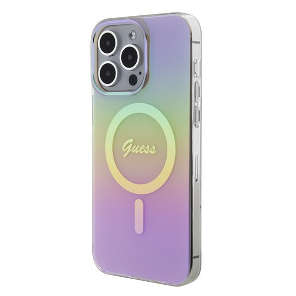 Guess GUHMP15XHITSP iPhone 15 Pro Max 6.7&quot; różowy/pink hardcase IML Iridescent MagSafe