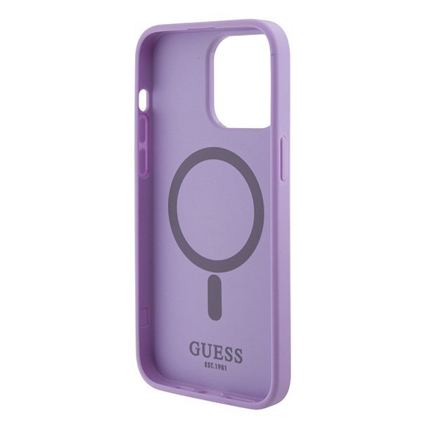Guess GUHMP15XPSAHMCU iPhone 15 Pro Max 6.7&quot; fioletowy/purple hardcase Saffiano MagSafe