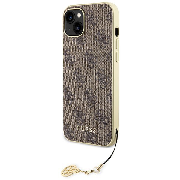 Guess GUHCP15MGF4GBR iPhone 15 Plus / 14 Plus 6.7&quot; brązowy/brown hardcase 4G Charms Collection
