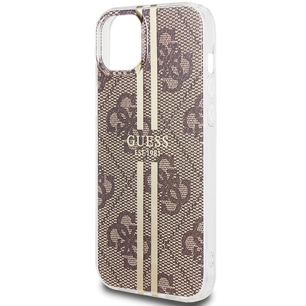 Guess GUHCP15MH4PSEGW iPhone 15 Plus / 14 Plus 6.7&quot; brązowy/brown hardcase IML 4G Gold Stripe