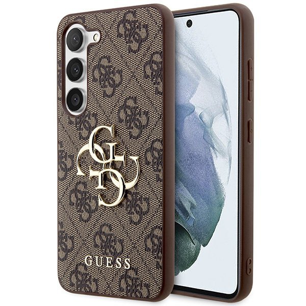 Guess GUHCS24M4GMGBR S24+ S926brązowy/brown hardcase 4G Big Metal Logo