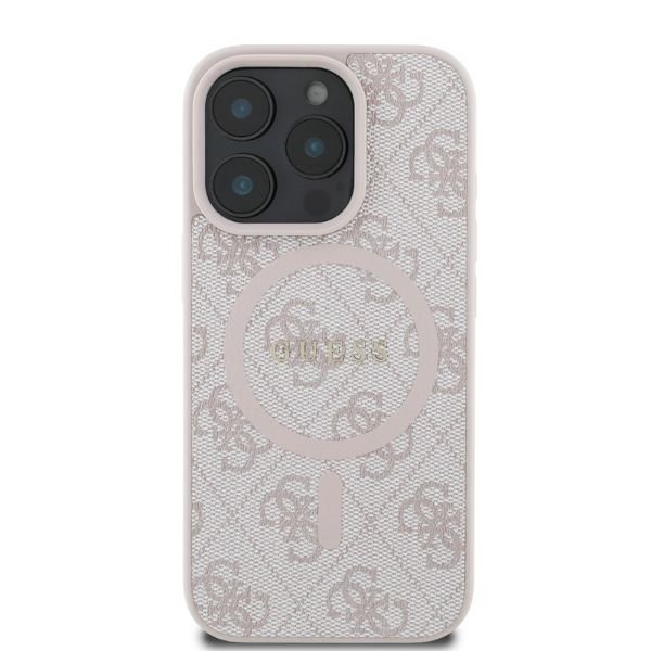 Guess GUHMP16LG4GFRP iPhone 16 Pro6.3&quot; różowy/pink hardcase 4G Ring Classic Logo MagSafe