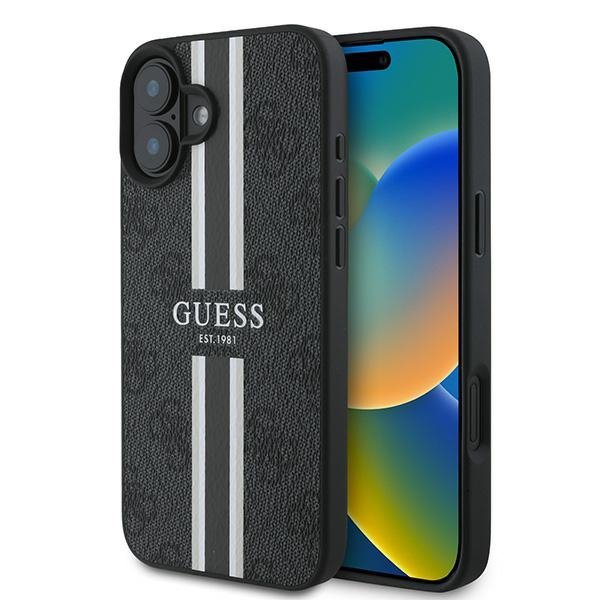 Guess GUHMP16MP4RPSK iPhone 16 Plus 6.7&quot; czarny/black hardcase 4G Printed Stripes MagSafe