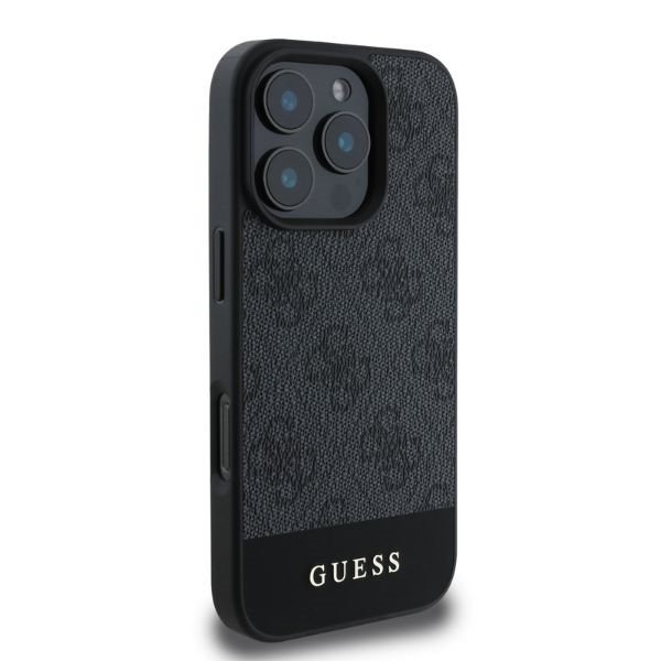 Guess GUHCP16XG4GLGR iPhone 16 Pro Max6.9&quot; szary/grey hardcase 4G Bottom Stripe