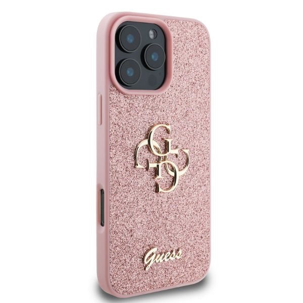 Guess GUHCP16XHG4SGP iPhone 16 Pro Max 6.9&quot; różowy/pink hardcase Fixed Glitter Big 4G