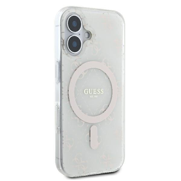 Guess GUHMP16SH4DTEH iPhone 16 6.1&quot; biały/white hardcase IML 4G Background MagSafe