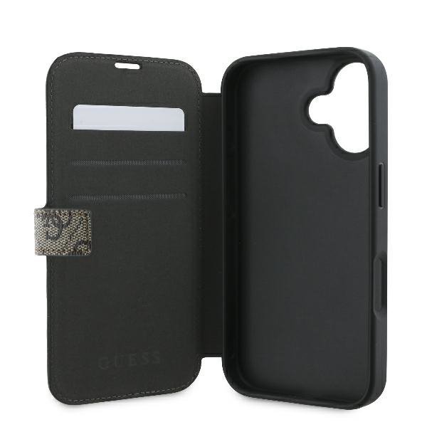 Guess GUBKP16M4GMGBR iPhone 16 Plus6.7&quot; brązowy/brown book 4G Metal Logo
