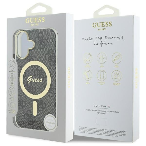 Guess GUHMP16MH4STK iPhone 16 Plus 6.7&quot;  czarny/black hardcase IML 4G MagSafe