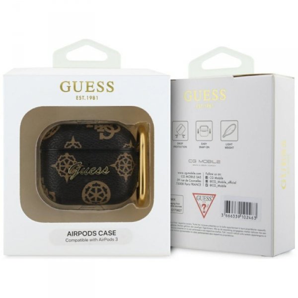 Guess GUA3PG4GPK AirPods 3 cover         czarny/black 4G Hook