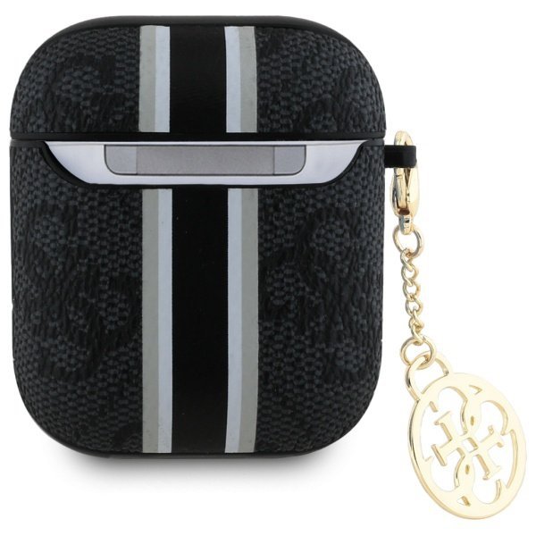 Guess GUA2P4RPSK AirPods 1/2 cover       czarny/black 4G Printed Stripes Charm