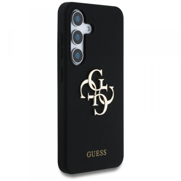 Etui Guess Silicone Big 4G Logo Bottom   Script Samsung Galaxy S25 czarny