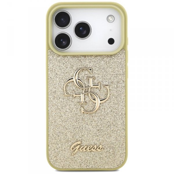 Etui Guess Fixed Glitter Big 4G do       iPhone 17 Pro złoty