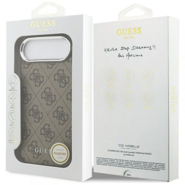 Etui Guess 4G Classic Logo MagSafe do    iPhone Air brązowy