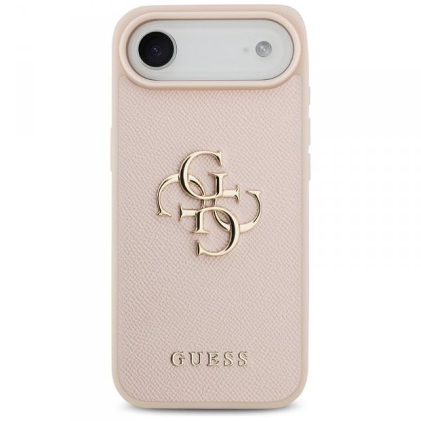 Etui Guess Grained Big 4G & Classic Logo do iPhone Air różowy