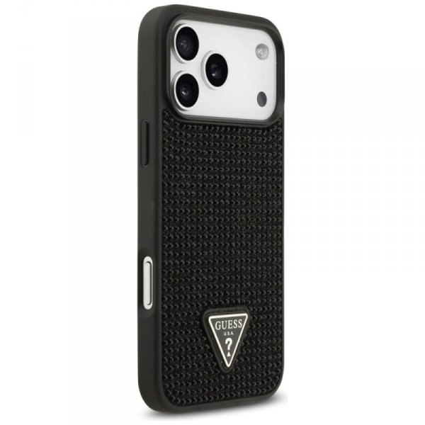 Etui Guess Rhinestone Triangle Logo do   iPhone 17 Pro Max czarny