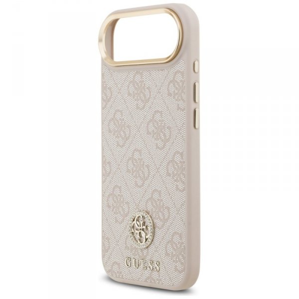 Etui Guess 4G Strass Logo MagSafe do     iPhone Air różowy