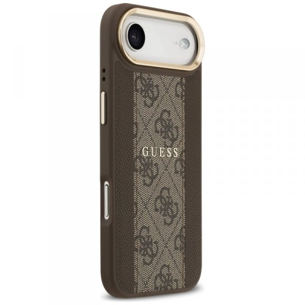 Etui Guess 4G Stripe MagSafe do iPhone   Air brązowy