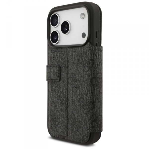 Etui Guess Book 4G Metal Logo do iPhone  17 Pro czarny