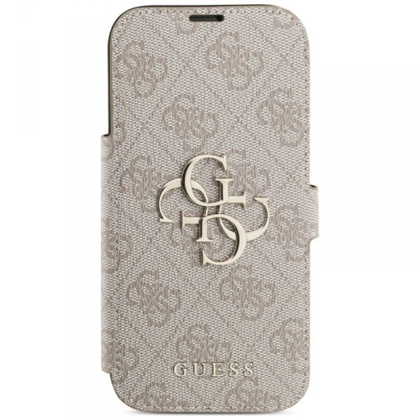 Etui Guess Book 4G Metal Logo do iPhone  17 Pro różowy